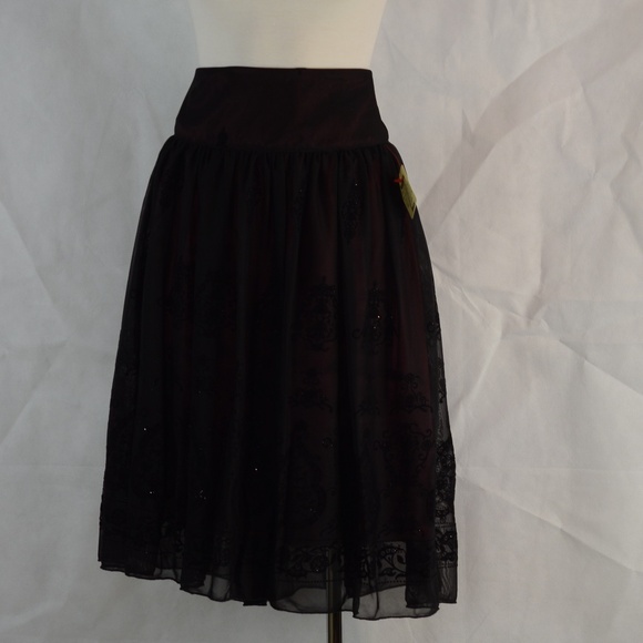 JESSICA Tule/Net/Layered Embossed Skirt SZ 12 NWT #B44 - Picture 4 of 10